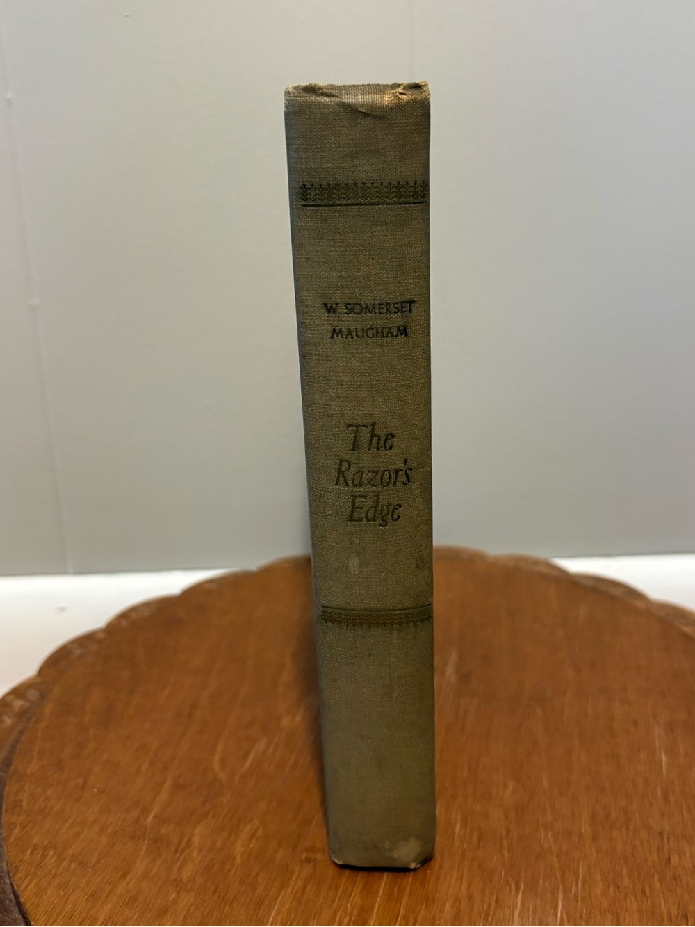 W. Somerset Maugham "The Razor's Edge" Vintage Hardcover - Olive Green